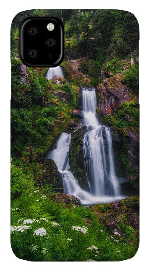 Waterfall iPhone 11 Case featuring the photograph Triberg Waterfalls by Shuwen Wu