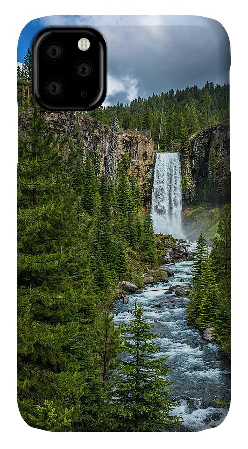  iPhone 11 Case featuring the photograph Tumalo Falls by Bryan Xavier