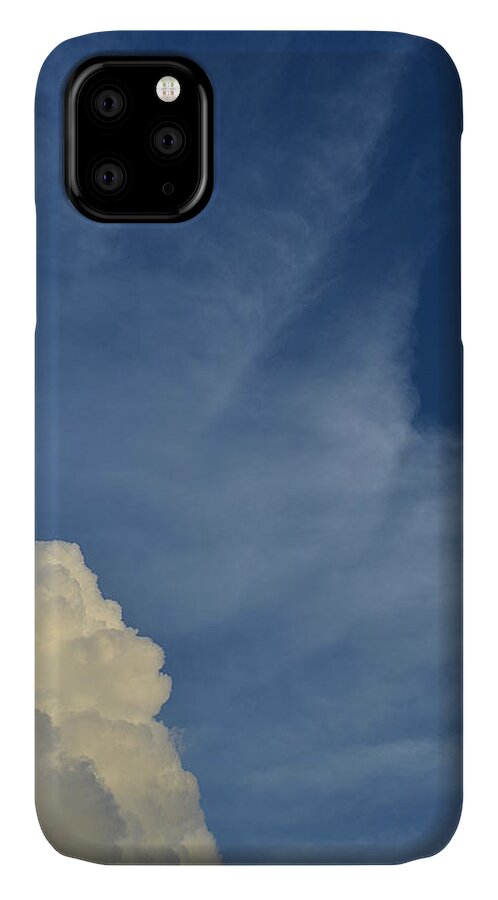 Clouds iPhone 11 Case featuring the photograph Two Tone Clouds 9384 by Wesley Elsberry