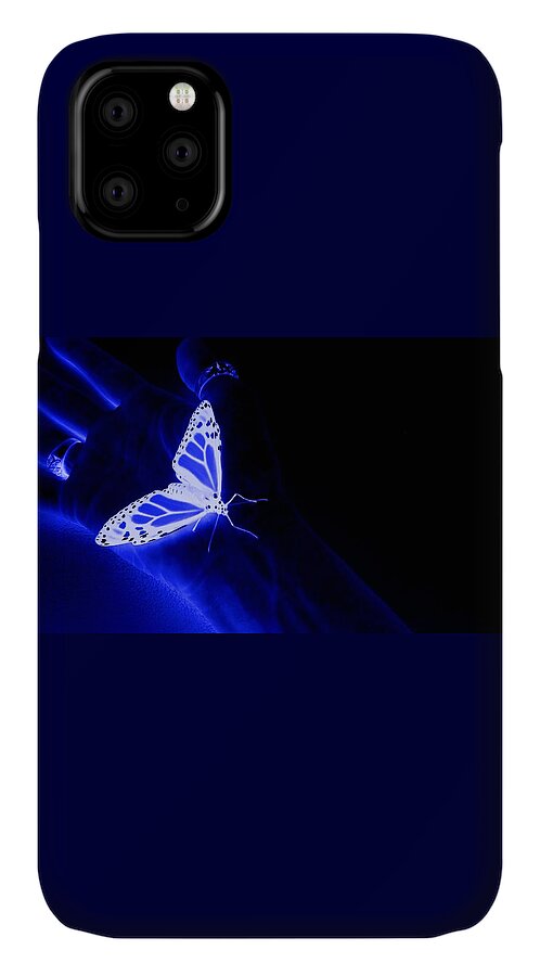 Butterfly iPhone 11 Case featuring the digital art Undercurrent by Danielle R T Haney