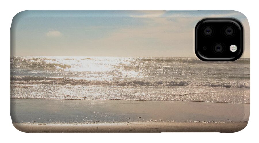 Blue iPhone 11 Case featuring the photograph Warm Sunlight by Toni Somes