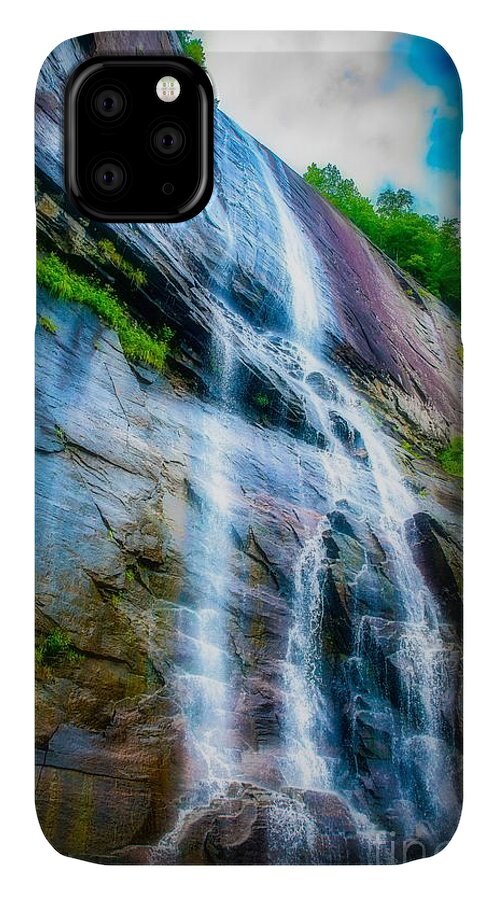 Waterfalls iPhone 11 Case featuring the photograph Chimney Rock by Buddy Morrison