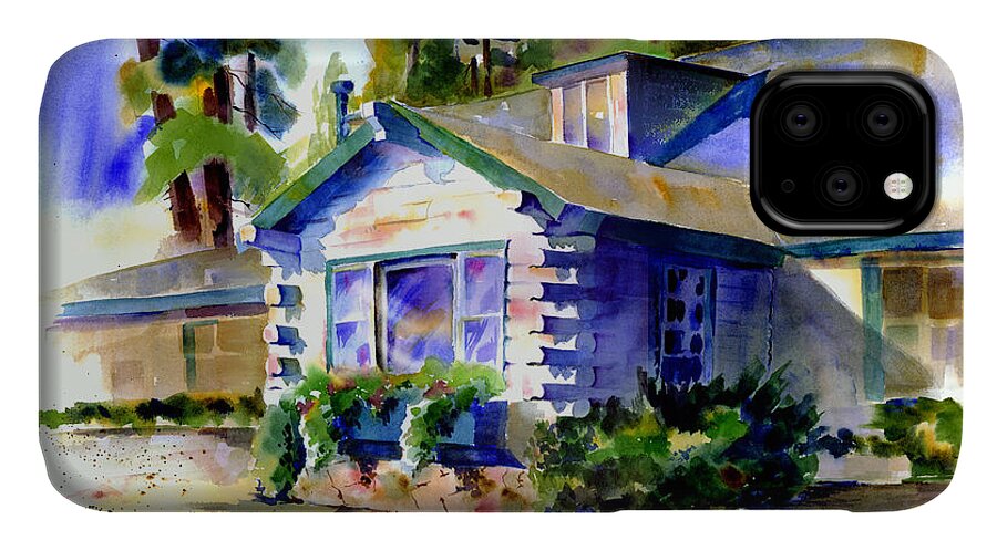 Monte Vista Inn iPhone 11 Case featuring the painting Welcome Window by Joan Chlarson