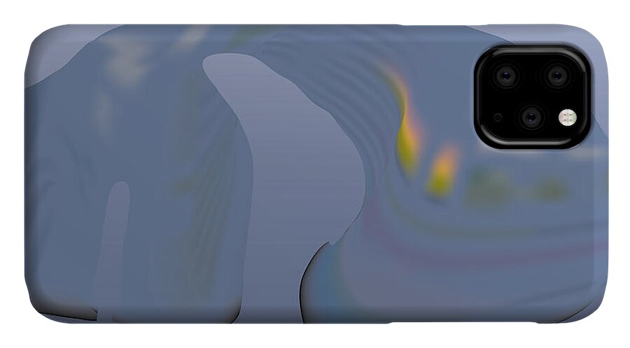 Whale iPhone 11 Case featuring the digital art Whalescape by Kevin McLaughlin