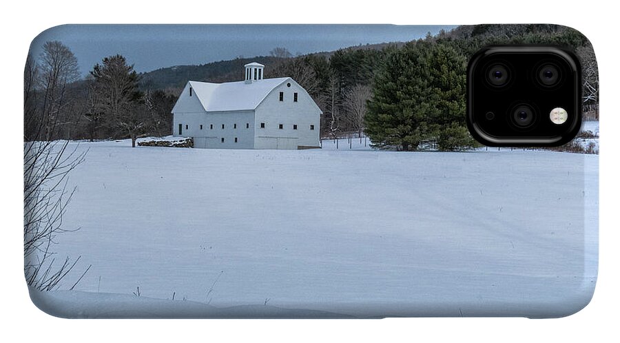 Brookline Vermont iPhone 11 Case featuring the photograph White On White by Tom Singleton