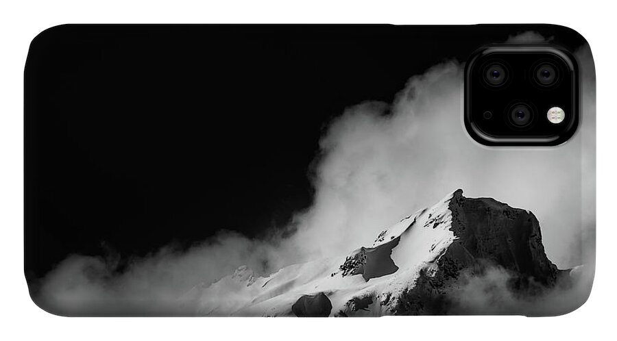 Mountain iPhone 11 Case featuring the photograph Wind swept peak by David Hillier
