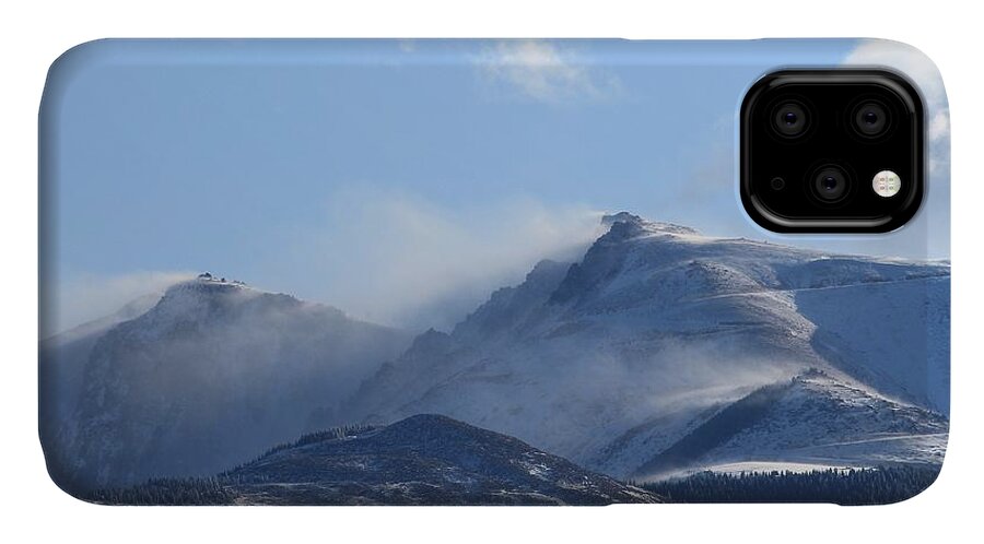 Pikes Peak iPhone 11 Case featuring the photograph Windy Pikes Peak by Christopher J Kirby