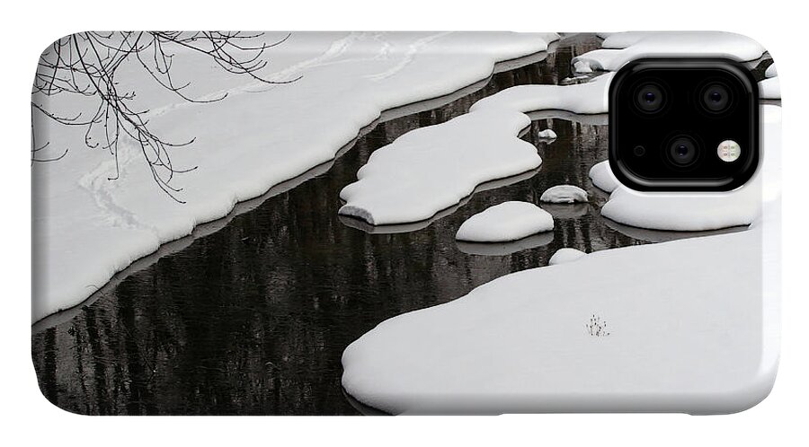 Winter iPhone 11 Case featuring the photograph Winter Stream by Paula Guttilla