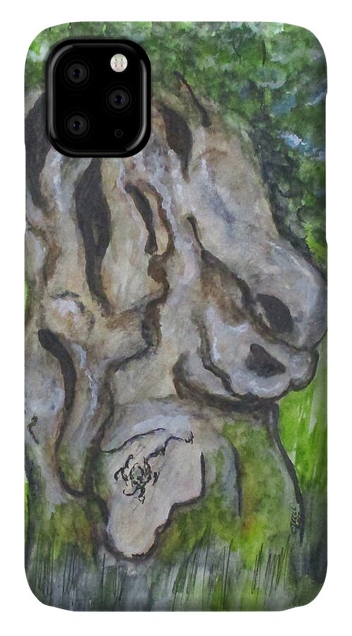 Olive Tree iPhone 11 Case featuring the painting Wisdom Olive Tree by Clyde J Kell