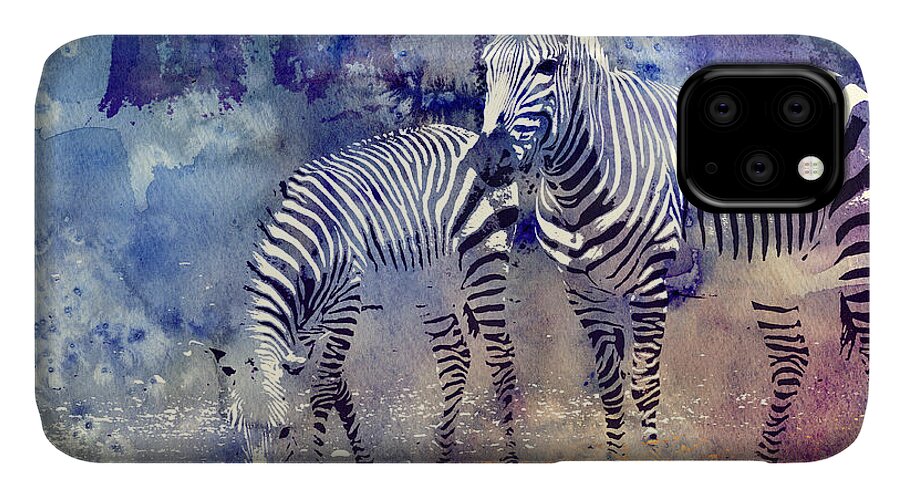 Photo iPhone 11 Case featuring the photograph Zebra Paradise by Jutta Maria Pusl
