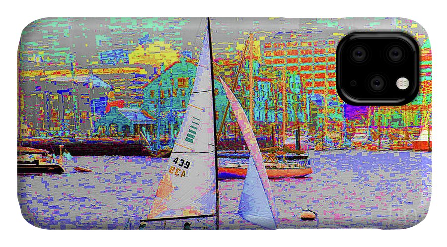 Walter Paul Bebirian iPhone 11 Case featuring the digital art 1-13-2009babcdefghij by Walter Paul Bebirian