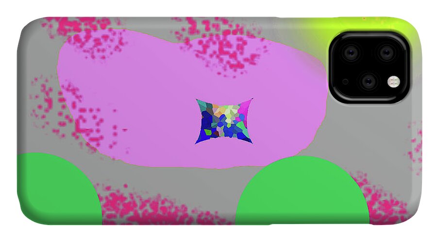 Walter Paul Bebirian iPhone 11 Case featuring the digital art 3-18-2009abcdefghijklmnopq by Walter Paul Bebirian