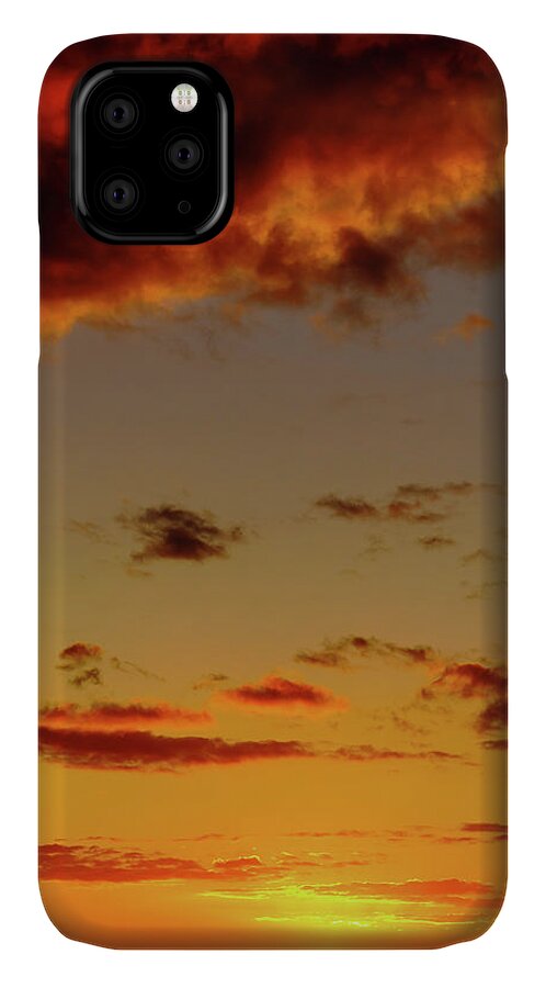 Hawaii iPhone 11 Case featuring the photograph As the Sun Touches by John Bauer