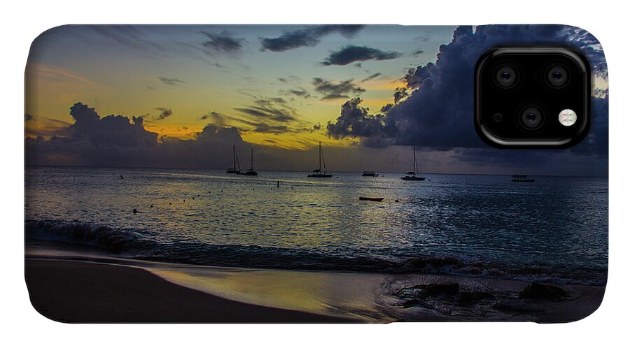 Barbados iPhone 11 Case featuring the photograph Beach at Sunset 3 by Stuart Manning
