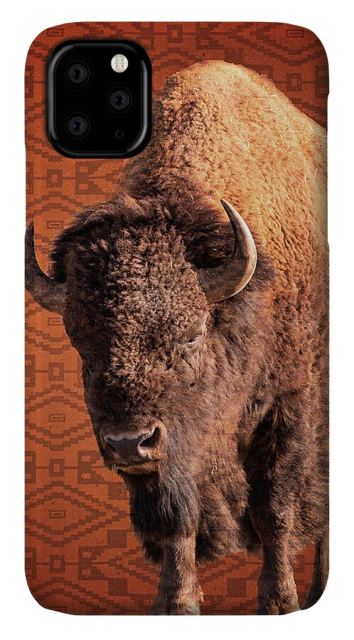 Bison iPhone 11 Case featuring the photograph Bison Blanket by Mary Hone