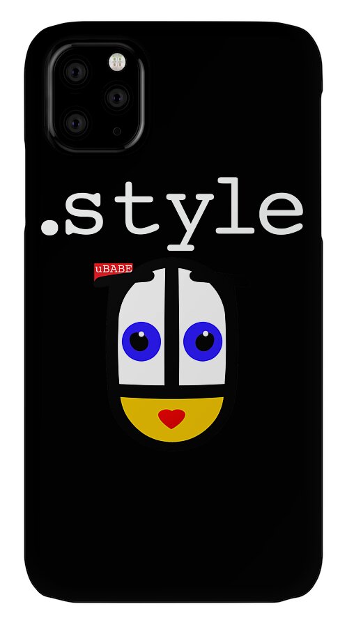 Blackstyle Url iPhone 11 Case featuring the digital art Black Style Ubabe by Ubabe Style