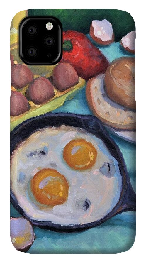 Breakfast iPhone 11 Case featuring the painting Breakfast by Jeff Dickson