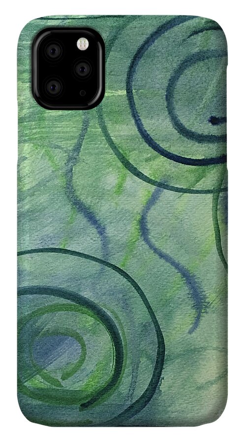 Breeze 2 Beach Collection By Annette M Stevenson iPhone 11 Case featuring the painting Beach Collection Breeze 2 by Annette M Stevenson