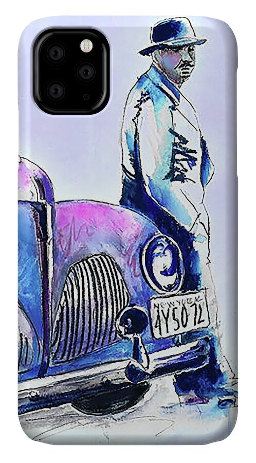 Brooklyn iPhone 11 Case featuring the painting Brooklyn by DC Langer