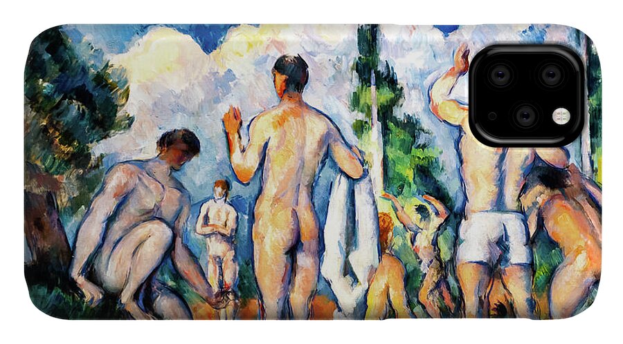 Cezanne Bathers iPhone 11 Case featuring the painting Bathers by Cezanne #1 by Paul Cezanne