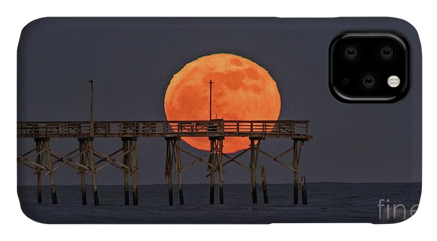 Surf City iPhone 11 Case featuring the photograph Cheddar Moon by DJA Images
