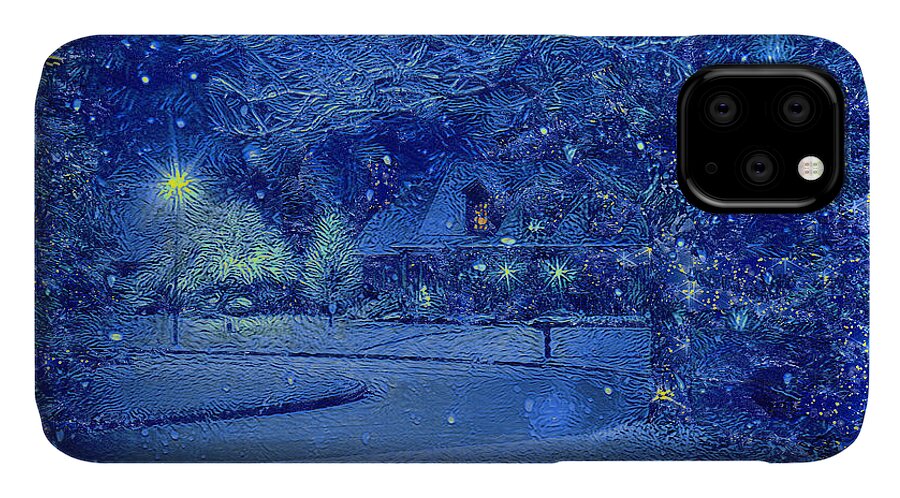 Christmas iPhone 11 Case featuring the digital art Christmas Eve by Alex Mir