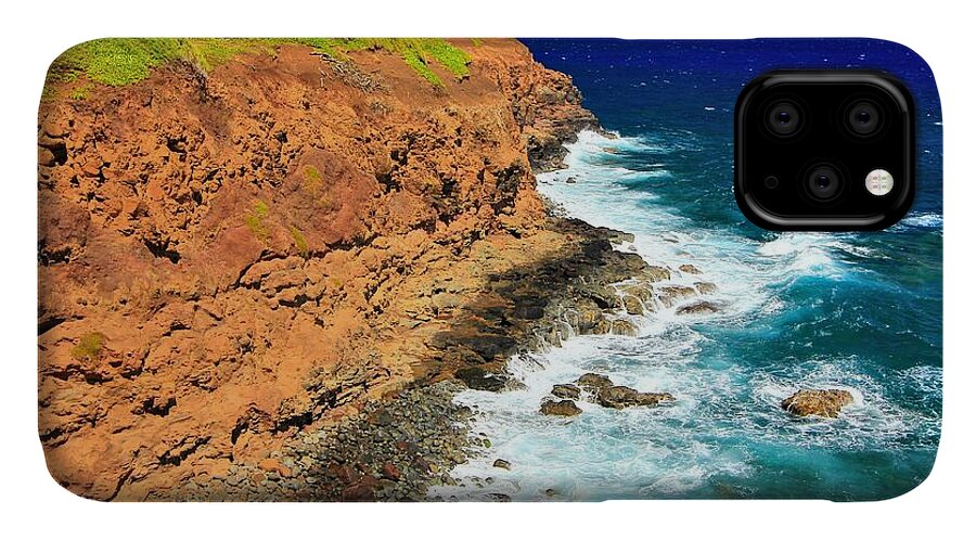  iPhone 11 Case featuring the photograph Cliff on Pacific Ocean by John Bauer