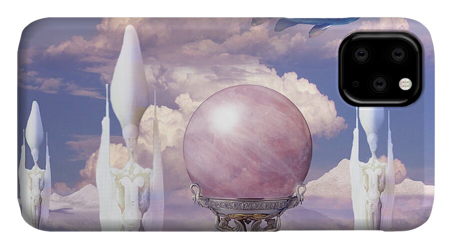 Crystal Ball iPhone 11 Case featuring the digital art Crystal ball by Alexa Szlavics