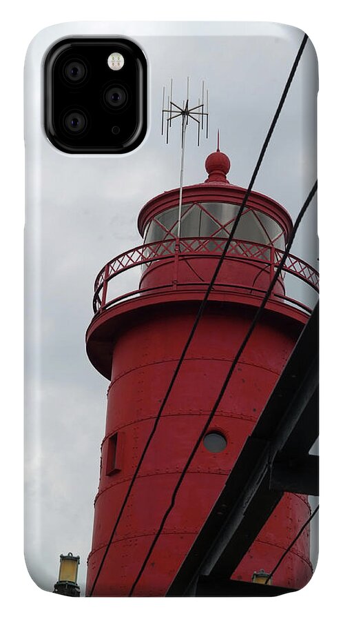 Red Lighthouse iPhone 11 Case featuring the photograph Dressed in Red by Michelle Wermuth