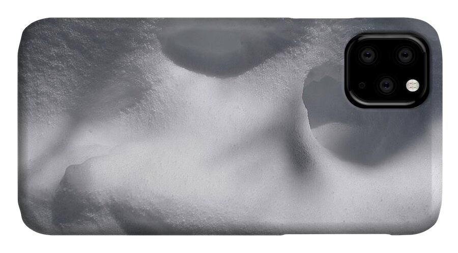 Silent Snow iPhone 11 Case featuring the digital art Drifter by Becky Titus