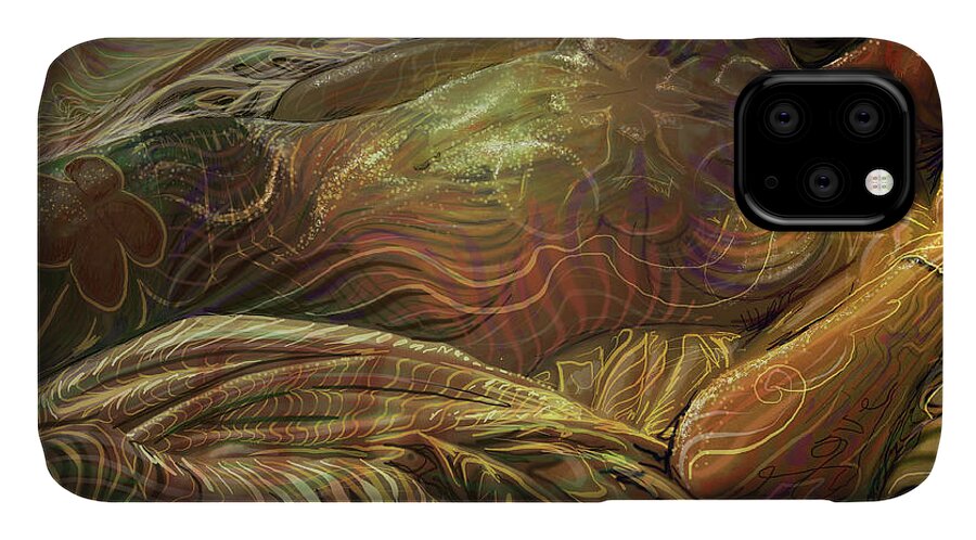 Digital Art iPhone 11 Case featuring the painting Earth Evening by Jeremy Robinson
