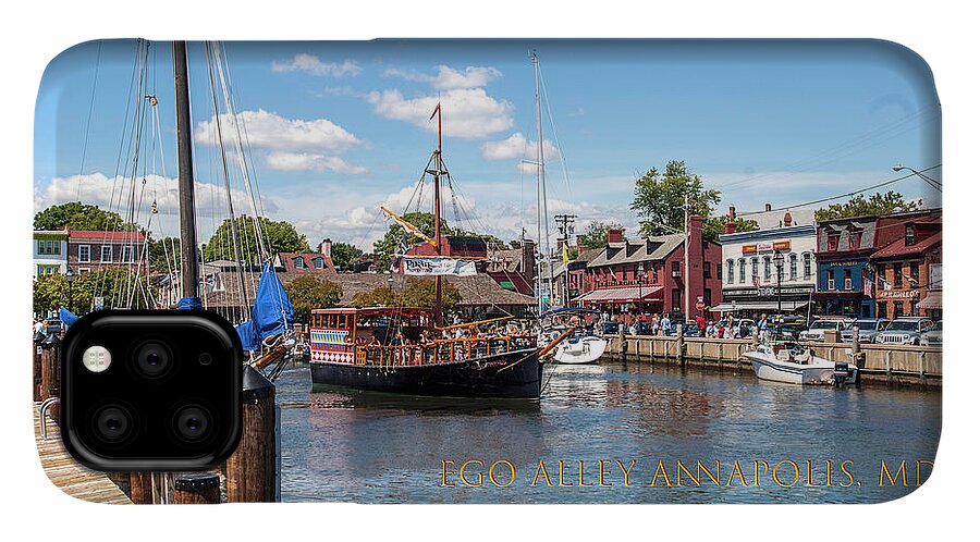 Annapolis iPhone 11 Case featuring the photograph Ego Alley Annapolis MD by Charles Kraus