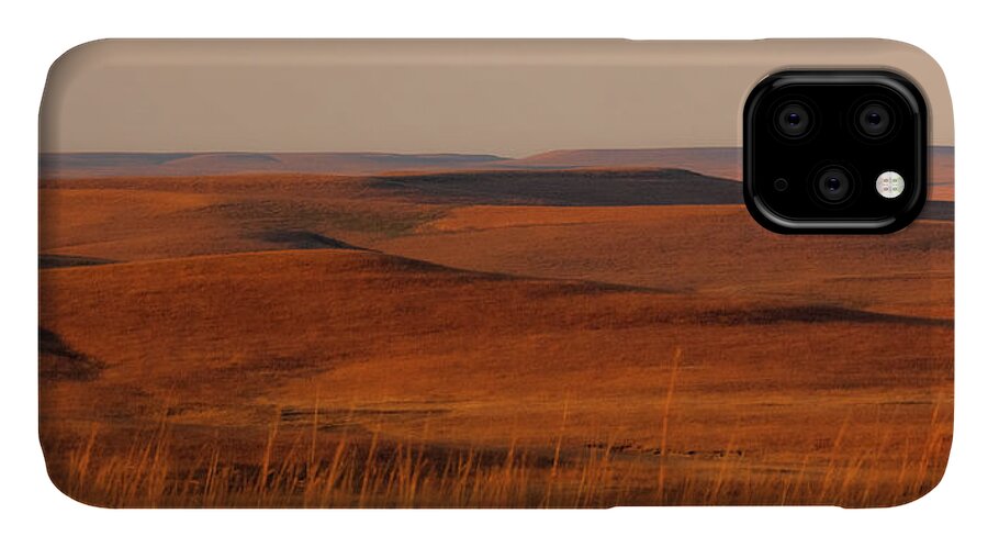 Greenwood County iPhone 11 Case featuring the photograph fall Colors Flint Hills Prairie III by Jeff Phillippi