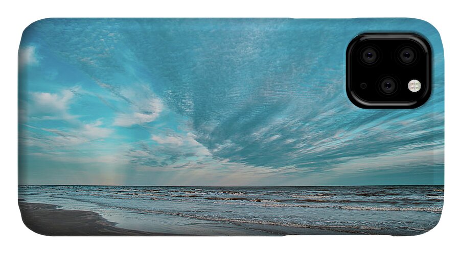 Galveston Island State Park iPhone 11 Case featuring the photograph Galveston Island First Light by Jeff Phillippi