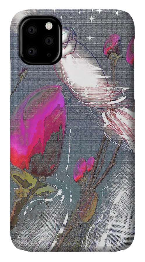 Earthy iPhone 11 Case featuring the digital art Garden of Peace by Alexandra Vusir