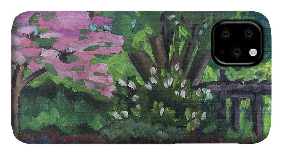 Oregon iPhone 11 Case featuring the painting Glorious Dogwood by Tara D Kemp