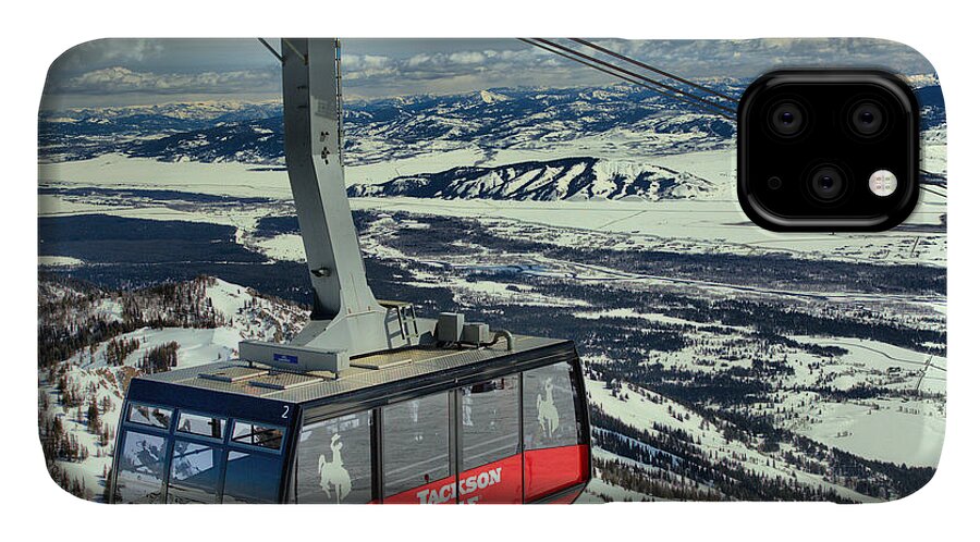 Jackson Hole Tram iPhone 11 Case featuring the photograph Jackson Hole Tram by Adam Jewell