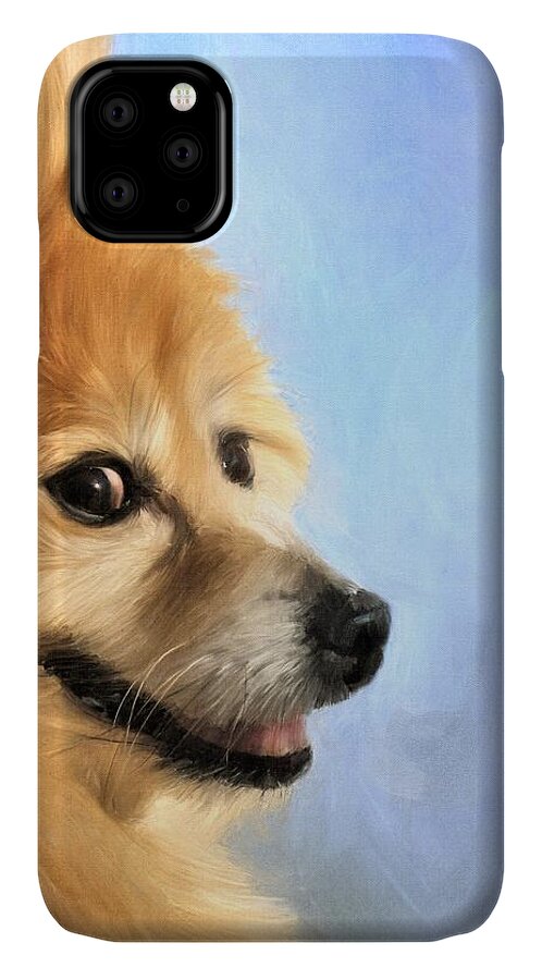 Dog iPhone 11 Case featuring the painting JayJay by Diane Chandler