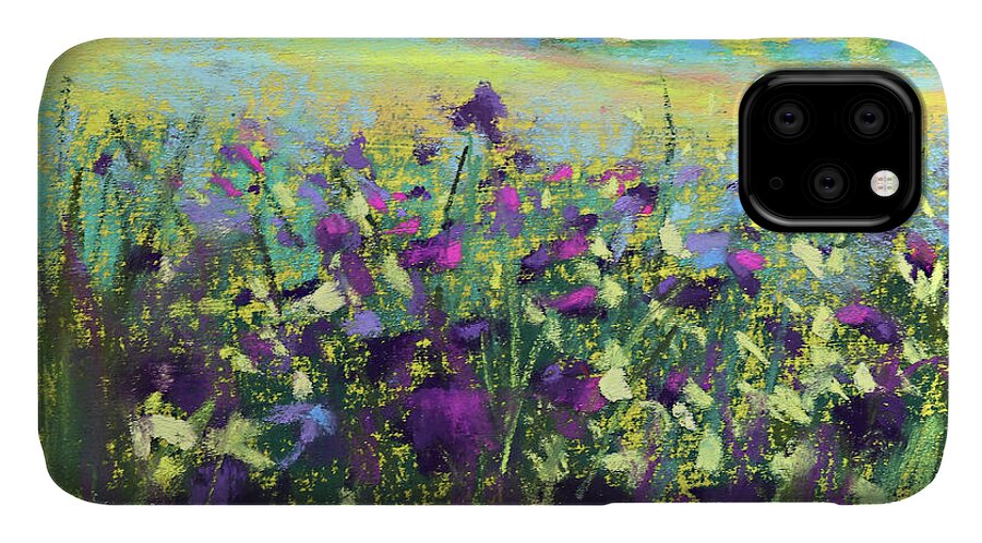 Wildflowers iPhone 11 Case featuring the painting Lazy Yellow Afternoon by Susan Jenkins