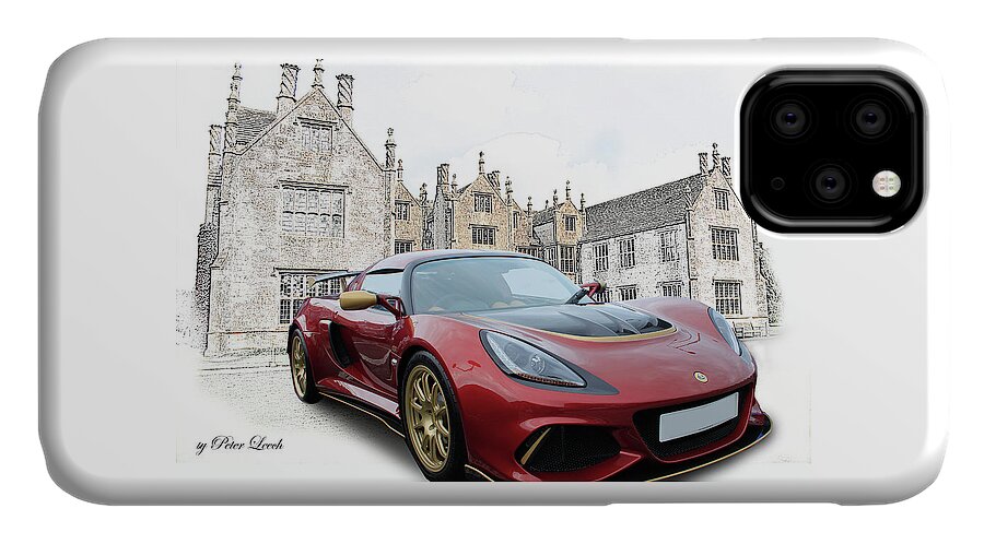Barrington Court iPhone 11 Case featuring the digital art Lotus at Home by Peter Leech