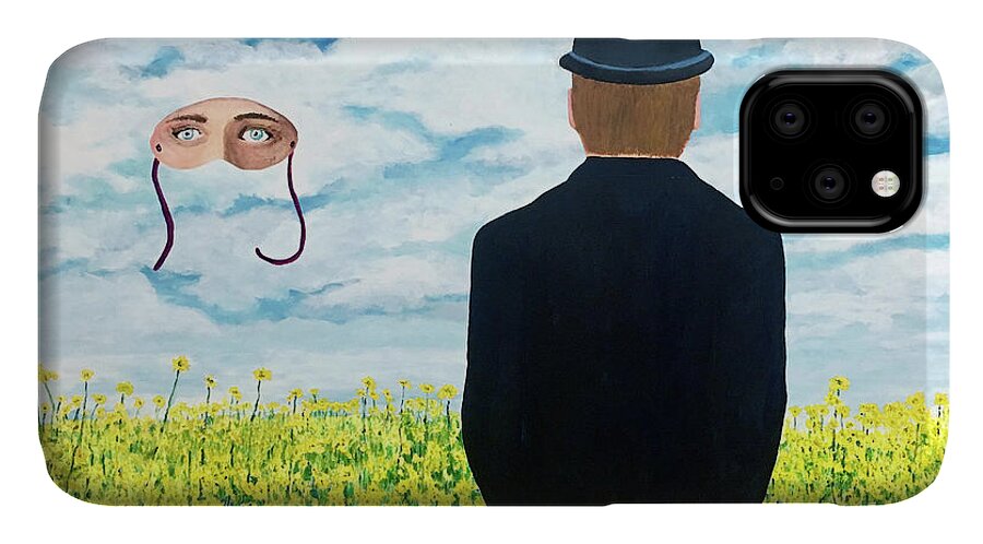 Magritte iPhone 11 Case featuring the painting Memories of June by Thomas Blood