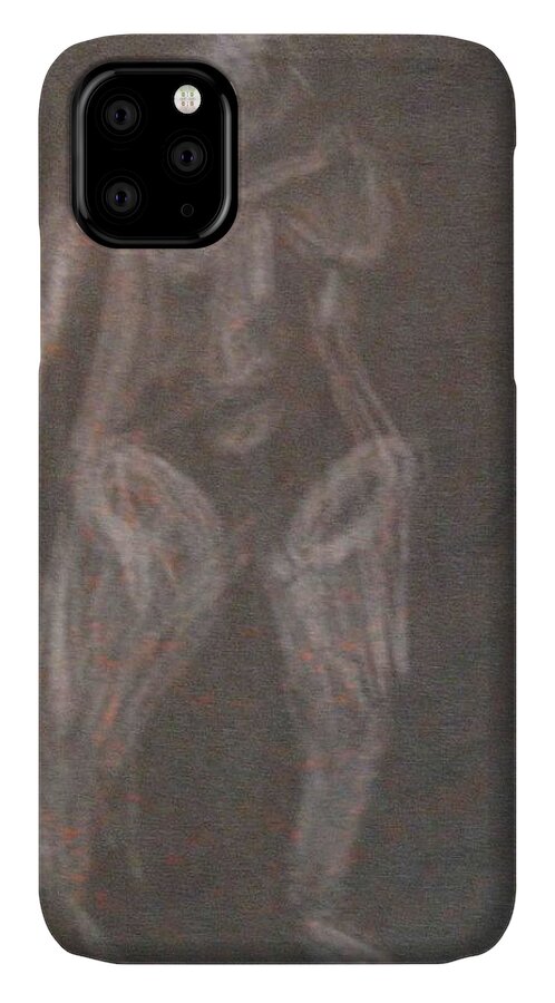  iPhone 11 Case featuring the drawing model named Helene four by AJ Brown