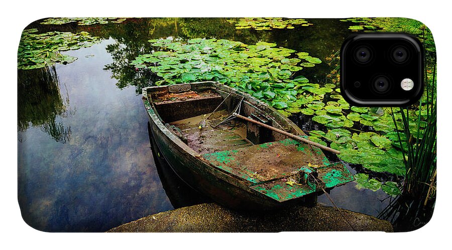 France iPhone 11 Case featuring the photograph Monet's Gardeners Boat by Craig J Satterlee