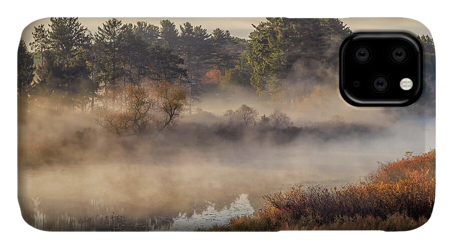 Concord iPhone 11 Case featuring the photograph Morning Mist on the Sudbury River by Kristen Wilkinson