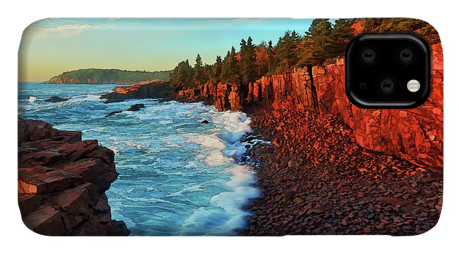 Otter Point Cliffs iPhone 11 Case featuring the photograph Ocean Energy by ABeautifulSky Photography by Bill Caldwell