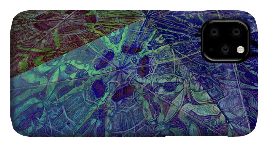Five Sided iPhone 11 Case featuring the painting Organica 2 by Jeremy Robinson