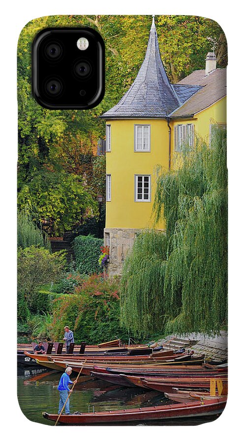 Tuebingen iPhone 11 Case featuring the photograph Punts in lovely Tuebingen Germany by Matthias Hauser