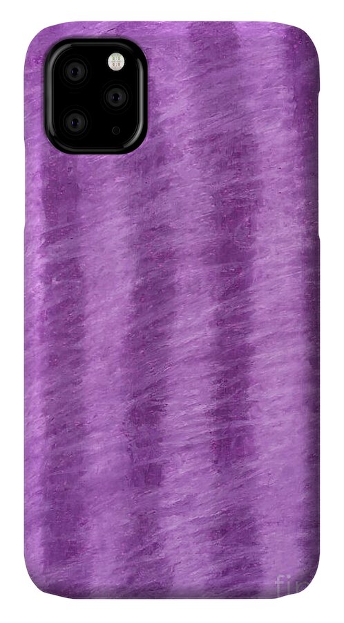 Purple Hazy Nights iPhone 11 Case featuring the pastel Purple Hazy Nights by Annette M Stevenson