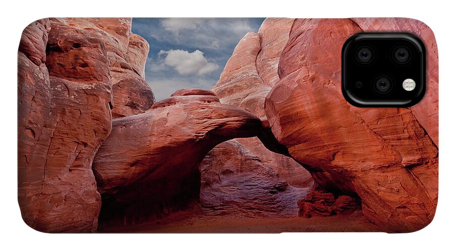 Arch iPhone 11 Case featuring the photograph Sand Dune Arch by Jeff Goulden