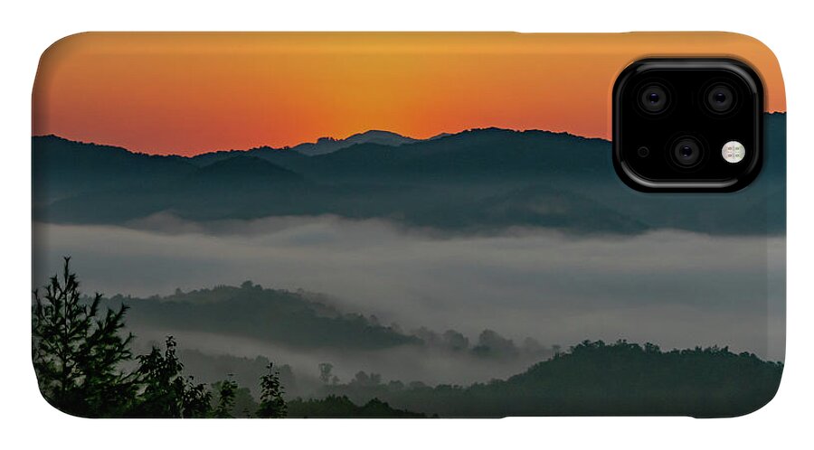 Mountains iPhone 11 Case featuring the photograph Simple Sunrise by Marcy Wielfaert
